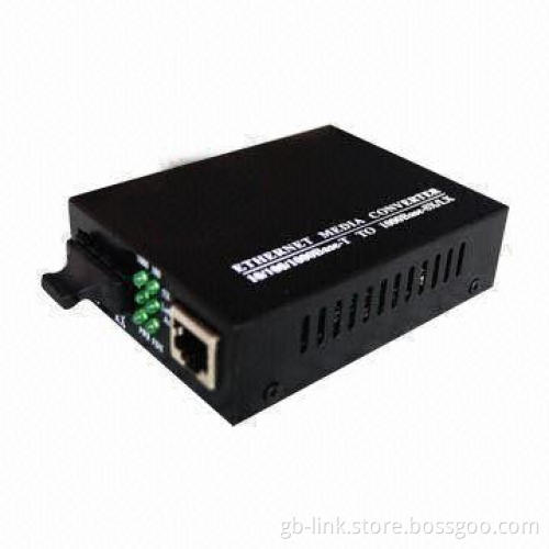 10/100/1,000Mbps Gigabyte Optical Fiber Media Converter with 5 to 90% RH Humidity Range